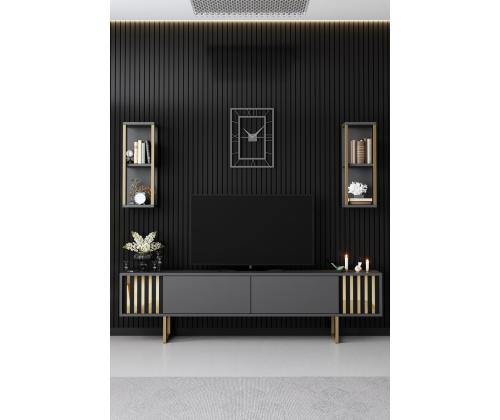 Gold Line - Anthracite, Gold