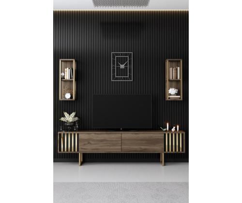 Gold Line - Walnut, Gold