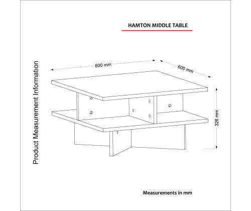Hamton - Walnut, White