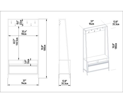 Devin - Walnut, Black