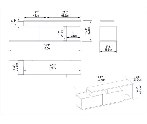 Nexera - Black, Walnut