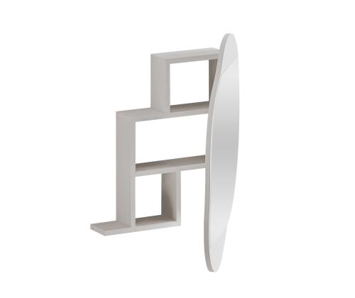 Cloud Storage Bathroom Wall Mirror - White