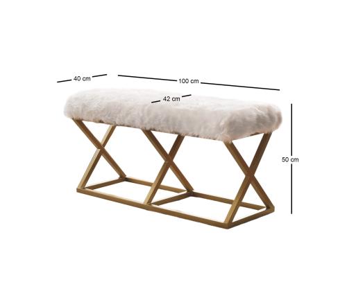 Capraz Pelush - Gold, White