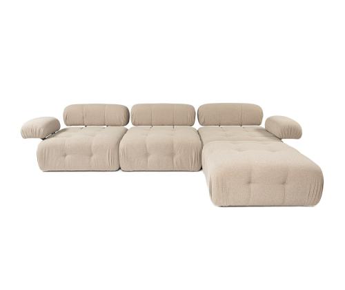 Doblo 3 Seater with Pouffe ( L1-O1-1R-Pouffe) - Peach