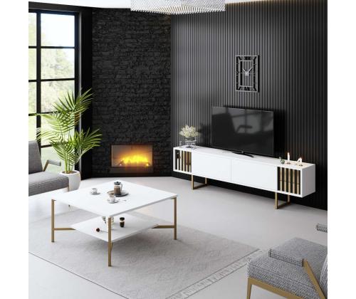 Gold Line - White, Gold