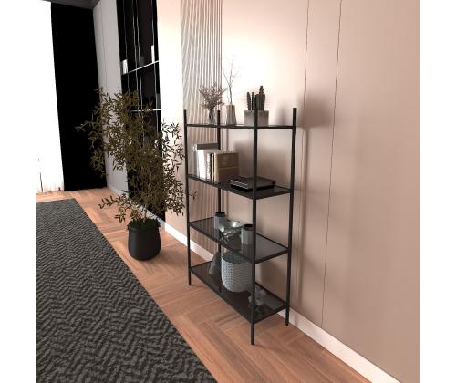 Marta - Black, Smoked Glass