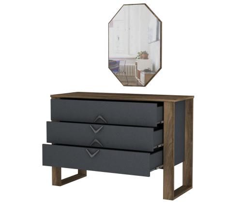 Bumerang Aynalı - Walnut, Anthracite