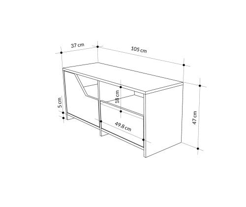 Nexus Shoe Cabinet - Grey, White