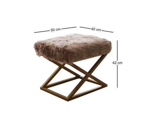 Capraz Pelush - Gold, Brown