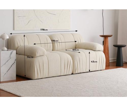 Diivan Soli 2 Seater - White