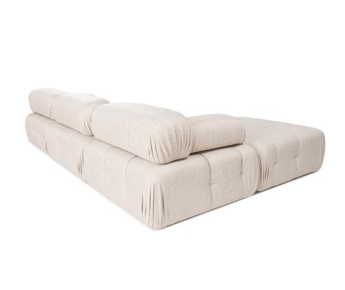 Doblo 3 Seater with Pouffe ( L1-O1-1R-Pouffe) - Light Brown