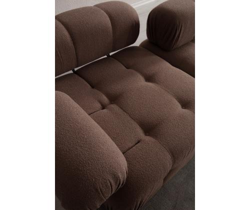 Doblo 3 Seater with Pouffe ( L1-O1-1R-Pouffe) - Cappuccino
