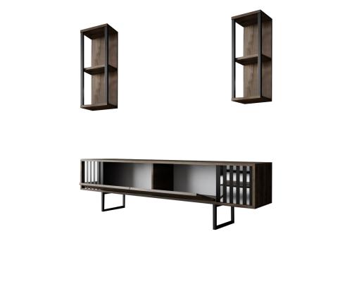 Chrome Line - Walnut, Black