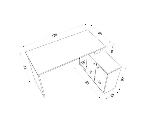 Basak Calisma Masası - White