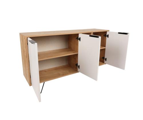 Clara Console - Oak, White