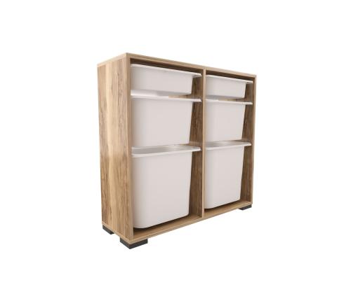 Carla - Walnut, White