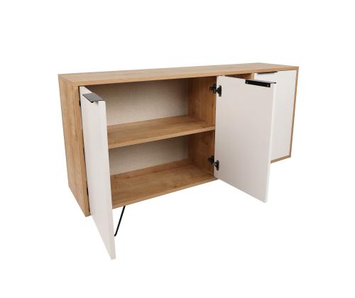 Clara Console - Oak, White