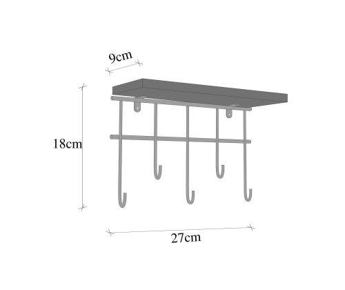 Dekoratif Duvar Rafı ve Askılık
