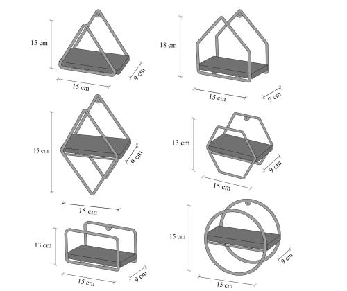 Minyatür Raflar 6'lı Set