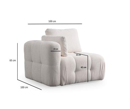 Amaris 3 Seater -White