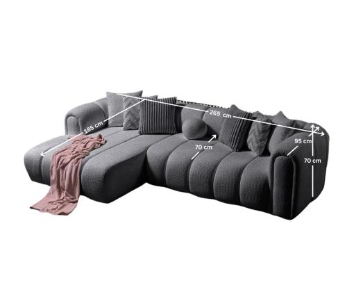 Diivan N-Line Left - Dark Grey