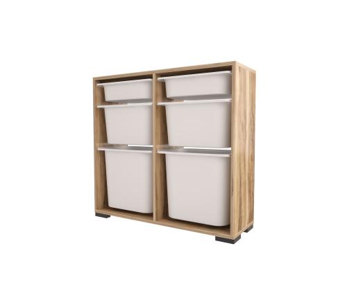 Carla - Walnut, White