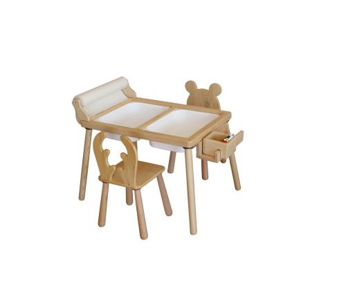 Laud Roll and 2 Chairs - White
