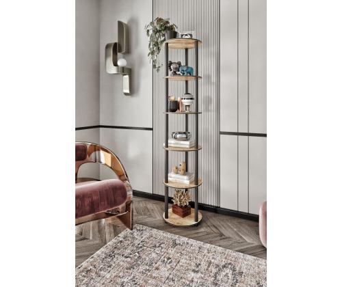 Bookcase 6 Layer Round - Oak