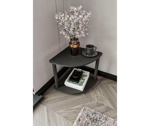 Laud Bookcase 2-Tiers Corner - Black