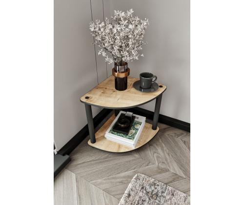 Laud Bookcase 2-Tiers Corner - Oak