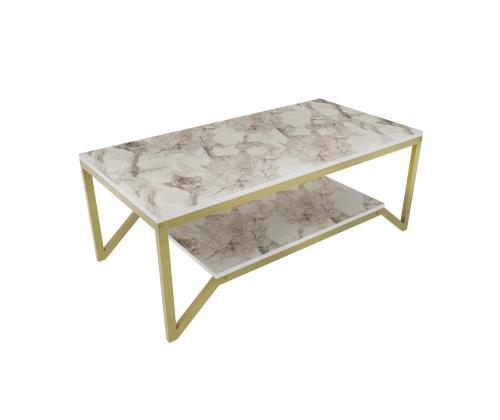 Kohvilaud Flora - Gold, White