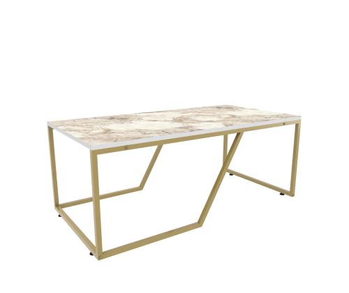 Kohvilaud Wendy - White, Gold