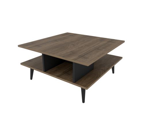 Kohvilaud Akya - Walnut, Black