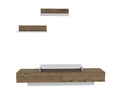 TV laud Lusi - White, Oud Oak