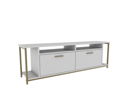 TV laud Omar - White, Gold