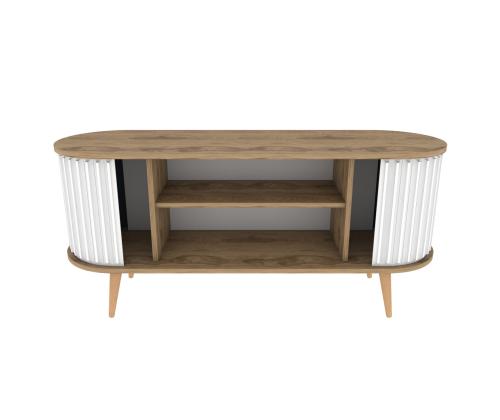 TV laud Stor - Oud Oak, White