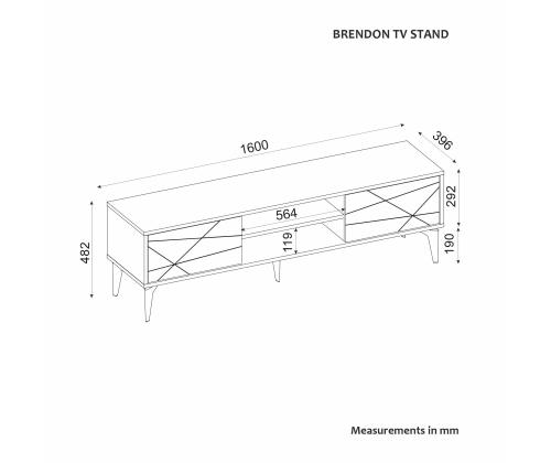 TV laud Brendon - Anthracite