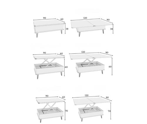 Kohvilaud Dy Ada - Antique White