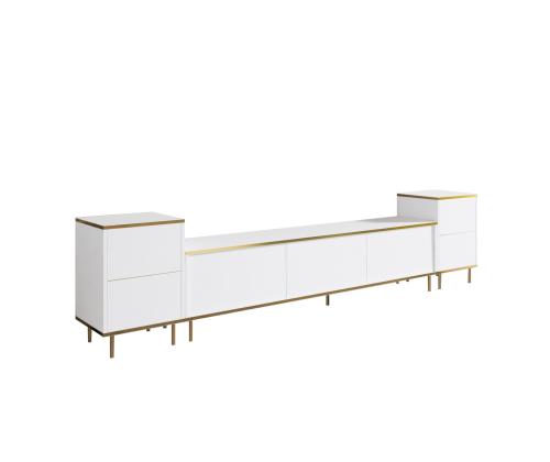 TV laud Imaj - White, Gold