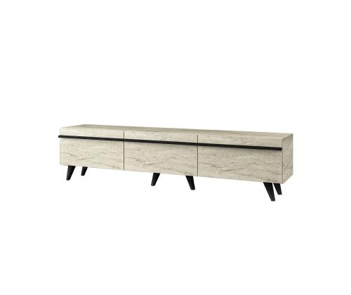 TV laud Amsterdam Style - Travertine, Black
