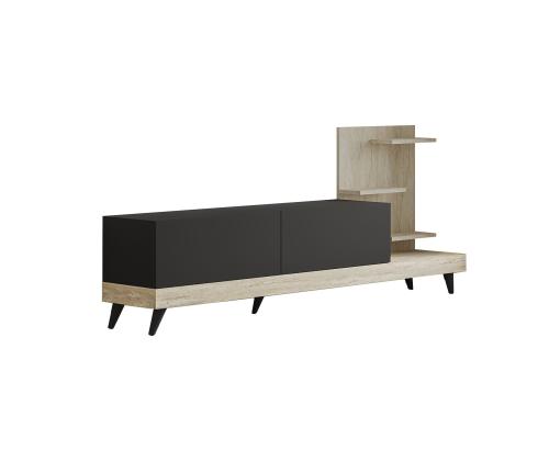 TV laud Dizayn - Anthracite, Travertine