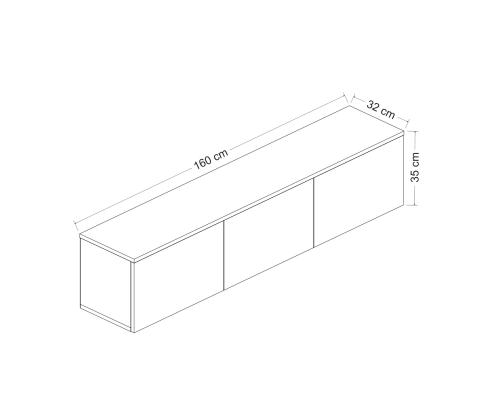 TV laud Neon Illuminated - Travertine