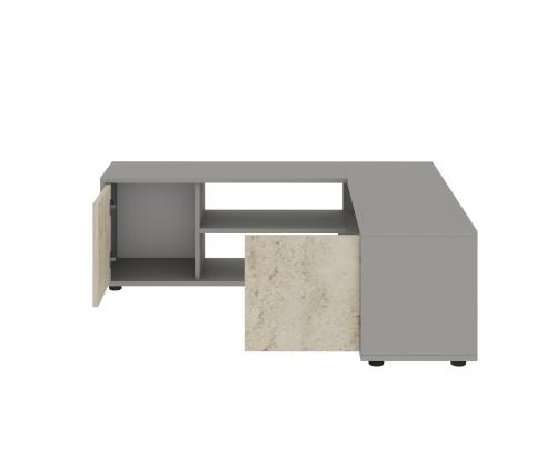 TV laud Rosa - Grey, Travertine