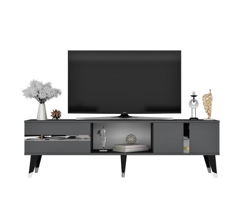 TV laud Vania - Anthracite, Silver