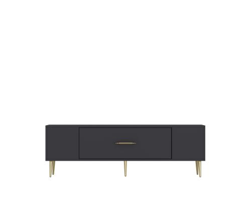 TV laud Dekos - Anthracite, Gold