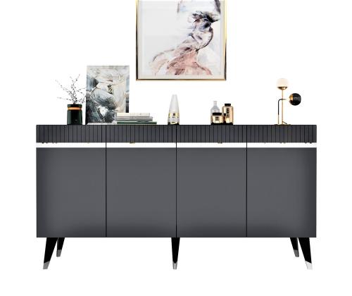 Defne - Anthracite, Silver