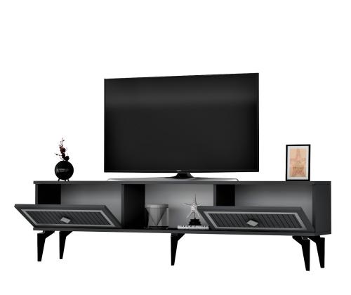 TV laud Nil - Anthracite, Silver