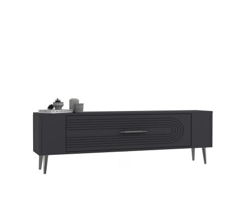 TV laud Retrol3 - Anthracite, Silver