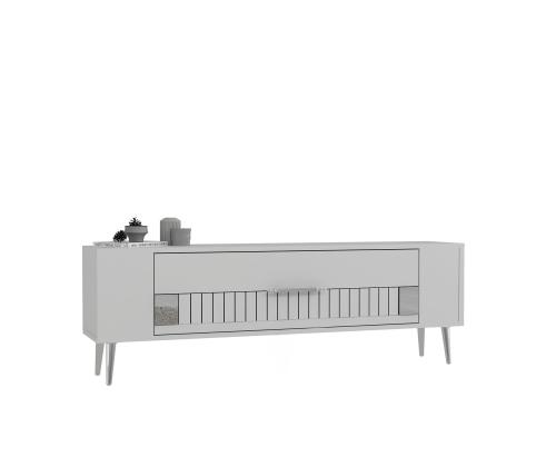 TV laud Retrolp4 - White, Silver