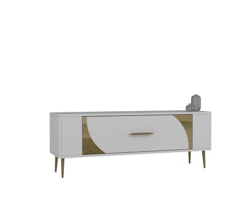 TV laud Retrop2 - White, Gold